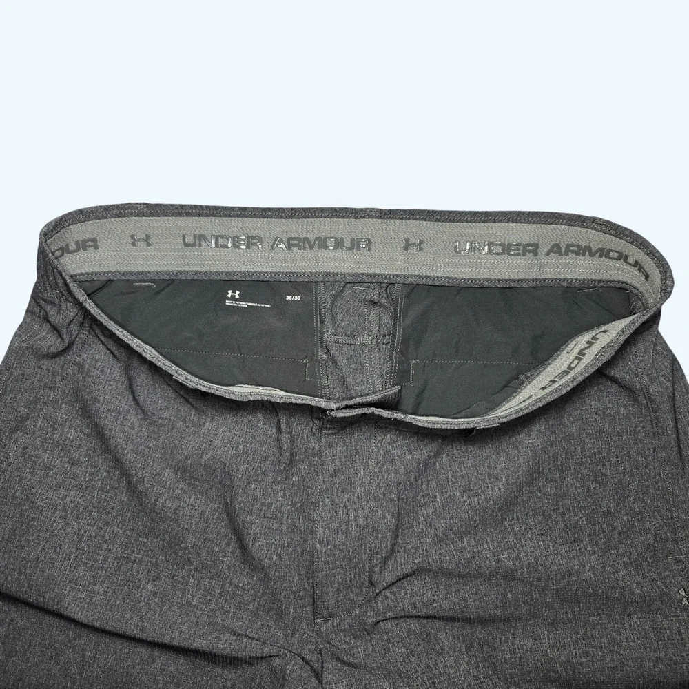 Under Armour Match Play Golf Pants Grey Heather Performance Trousers Mens 36x30